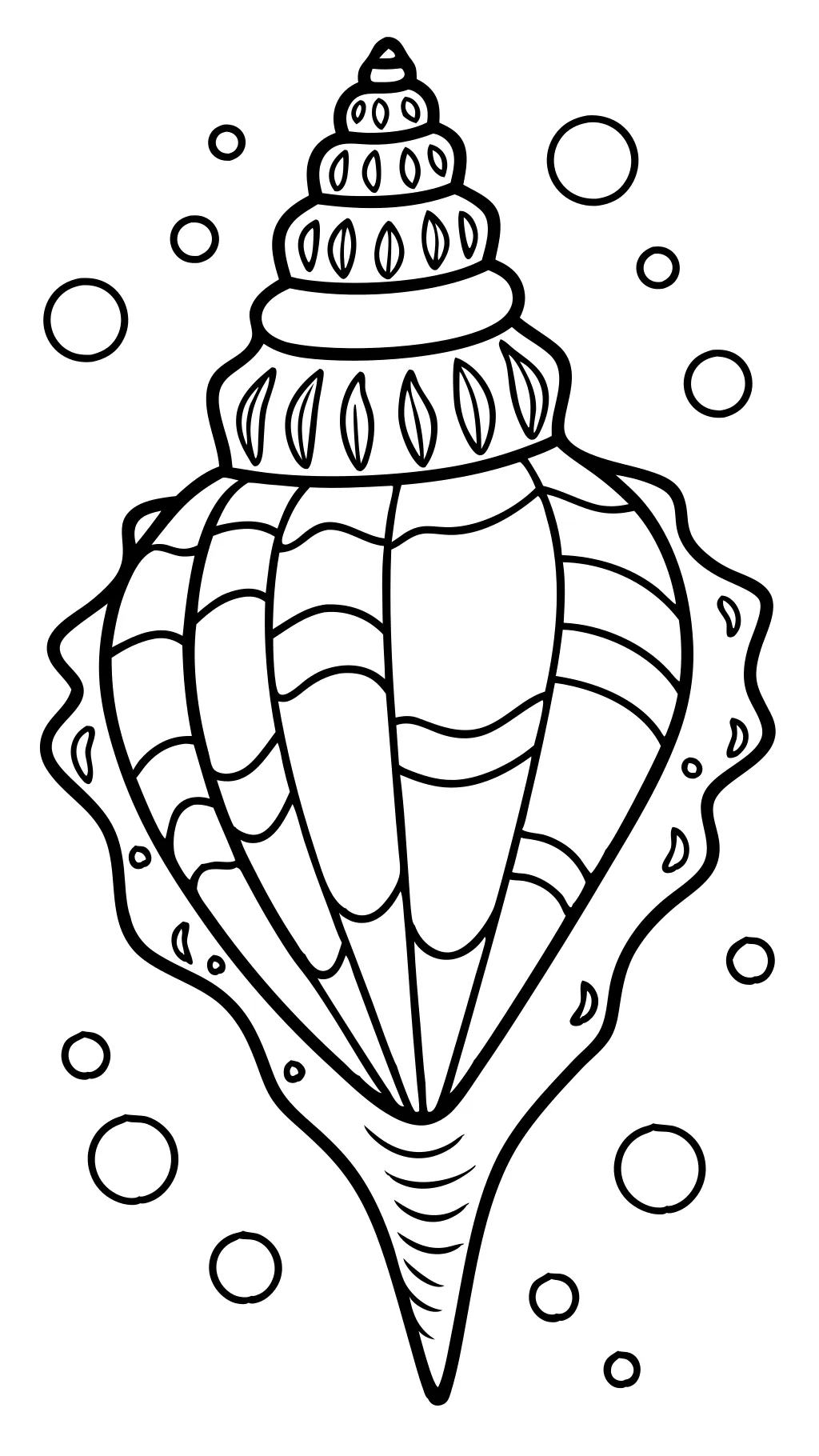 coloriages de coquilles de mer